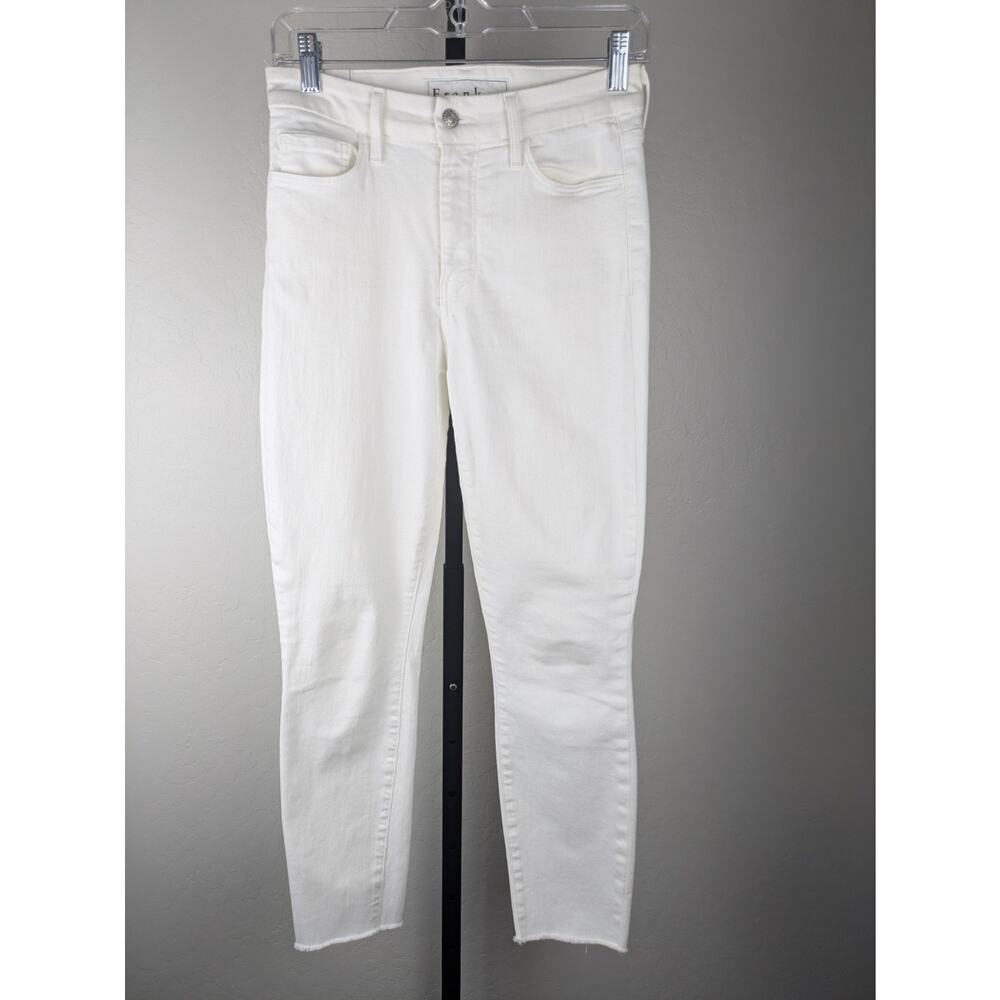 Frank & Eileen Sligo Skinny Jeans Vintage White Denim Raw Hem